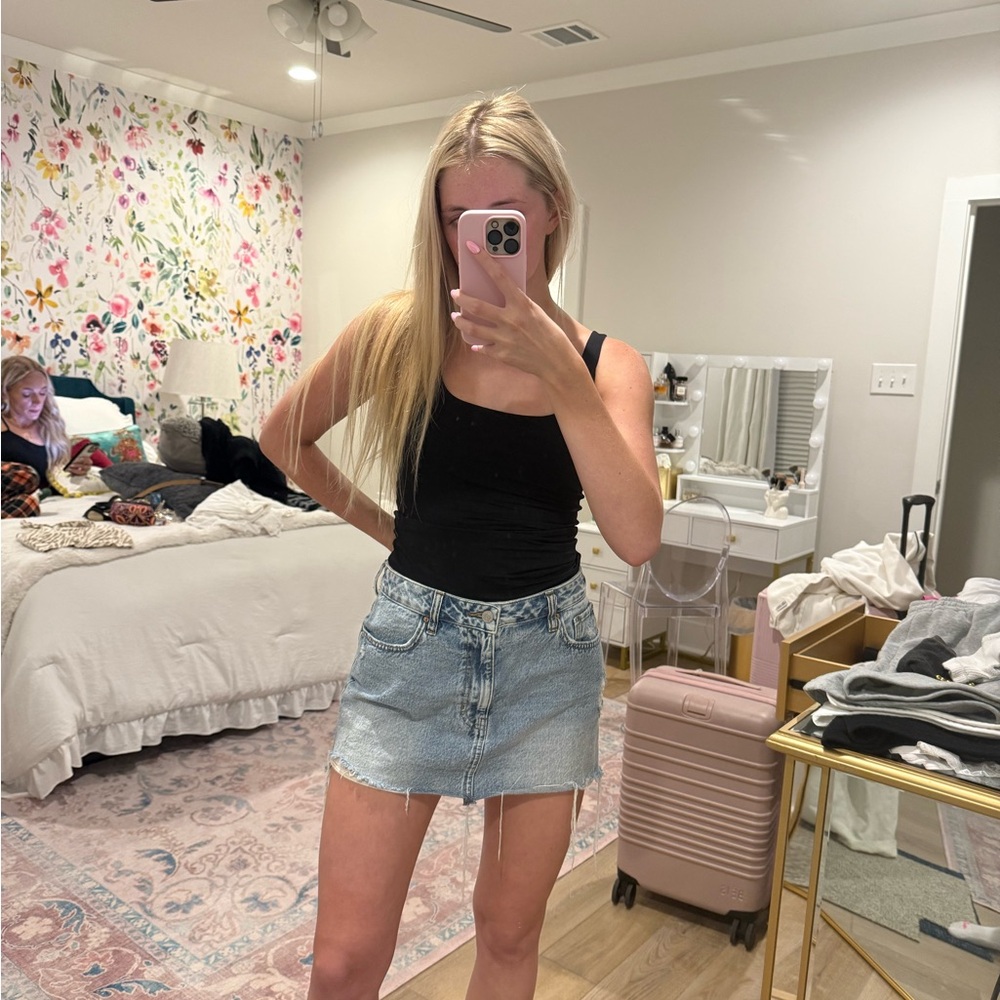 PacSun Light Blue Denim Mini Skirt